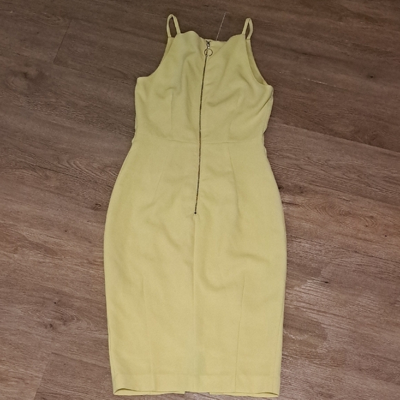 H&M Neon Yellow Midi Dress - Picture 4 of 4